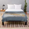 Colorful and textured plush blanket featuring thermal water landscapes from Yellowstone National Park