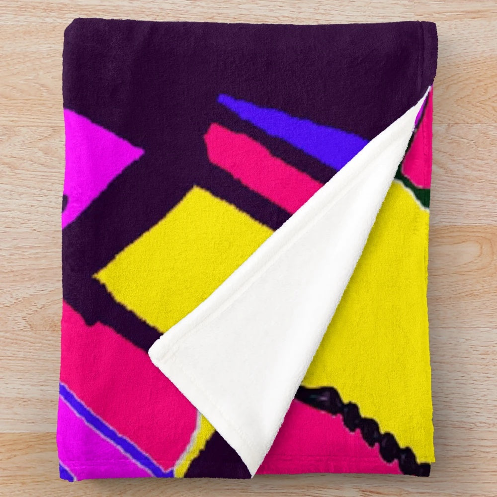 Colorful vampire pop art design on a soft, plush blanket