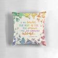Colorful watercolor book-themed decorative pillow