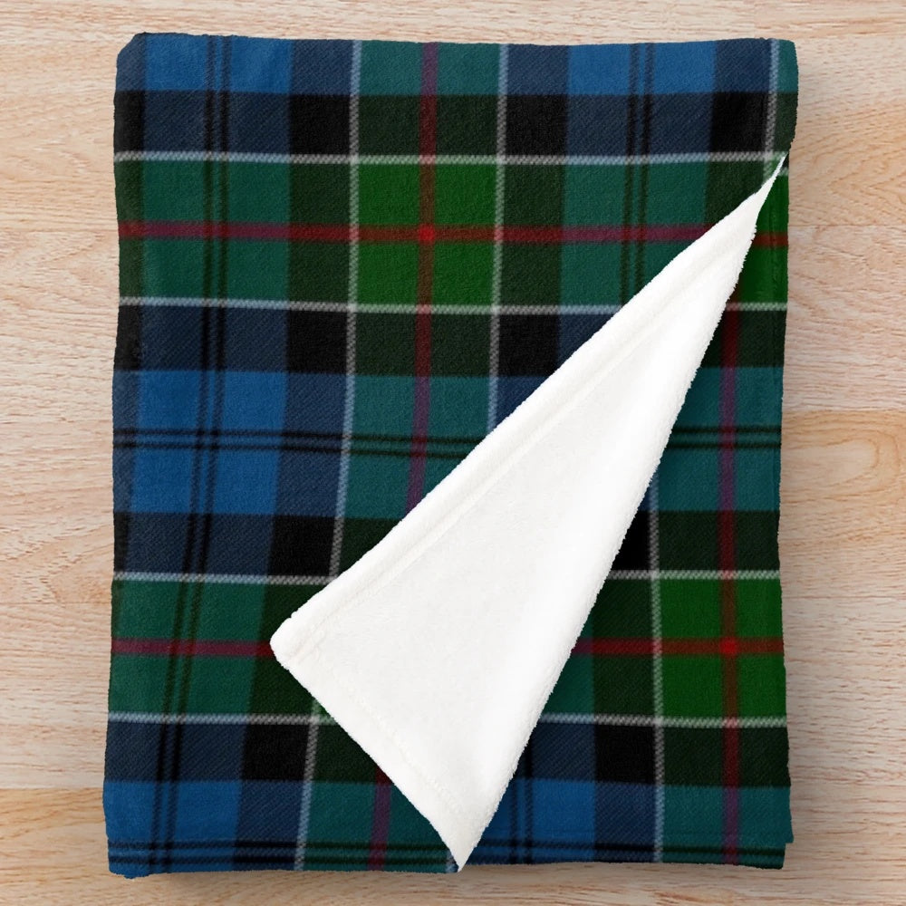 Colquhoun clan tartan inspired plush blanket