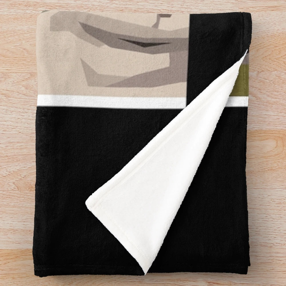 Columbo-inspired graphic plush blanket
