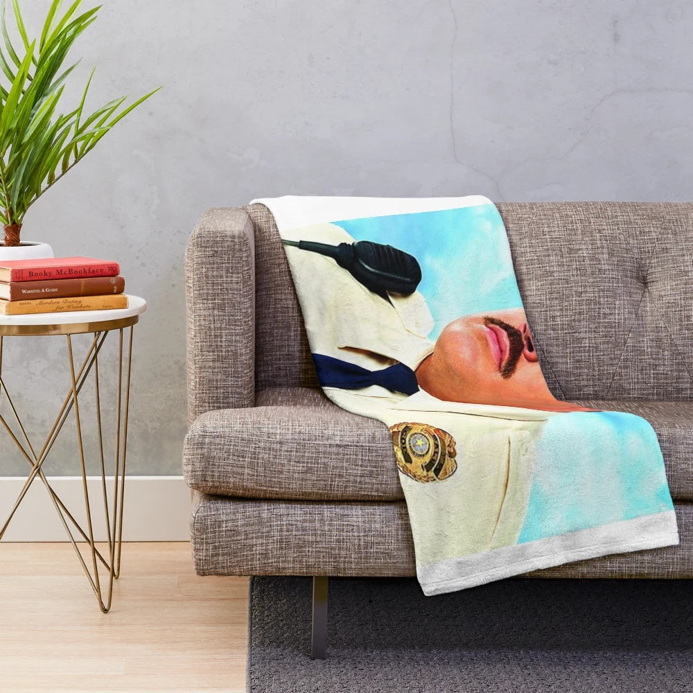 Paul Blart Mall Cop inspired plush blanket