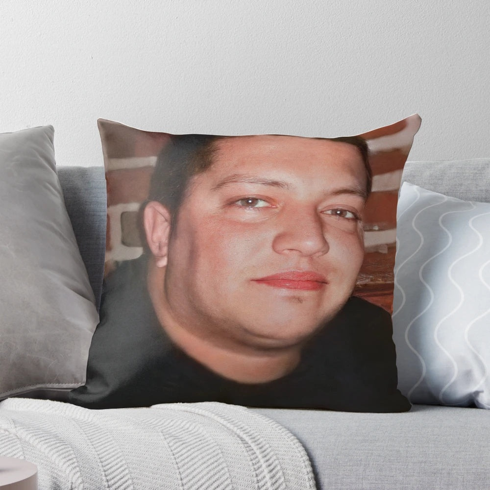 Soft, plush pillow featuring a design inspired by the popular comedy show Impractical Jokers