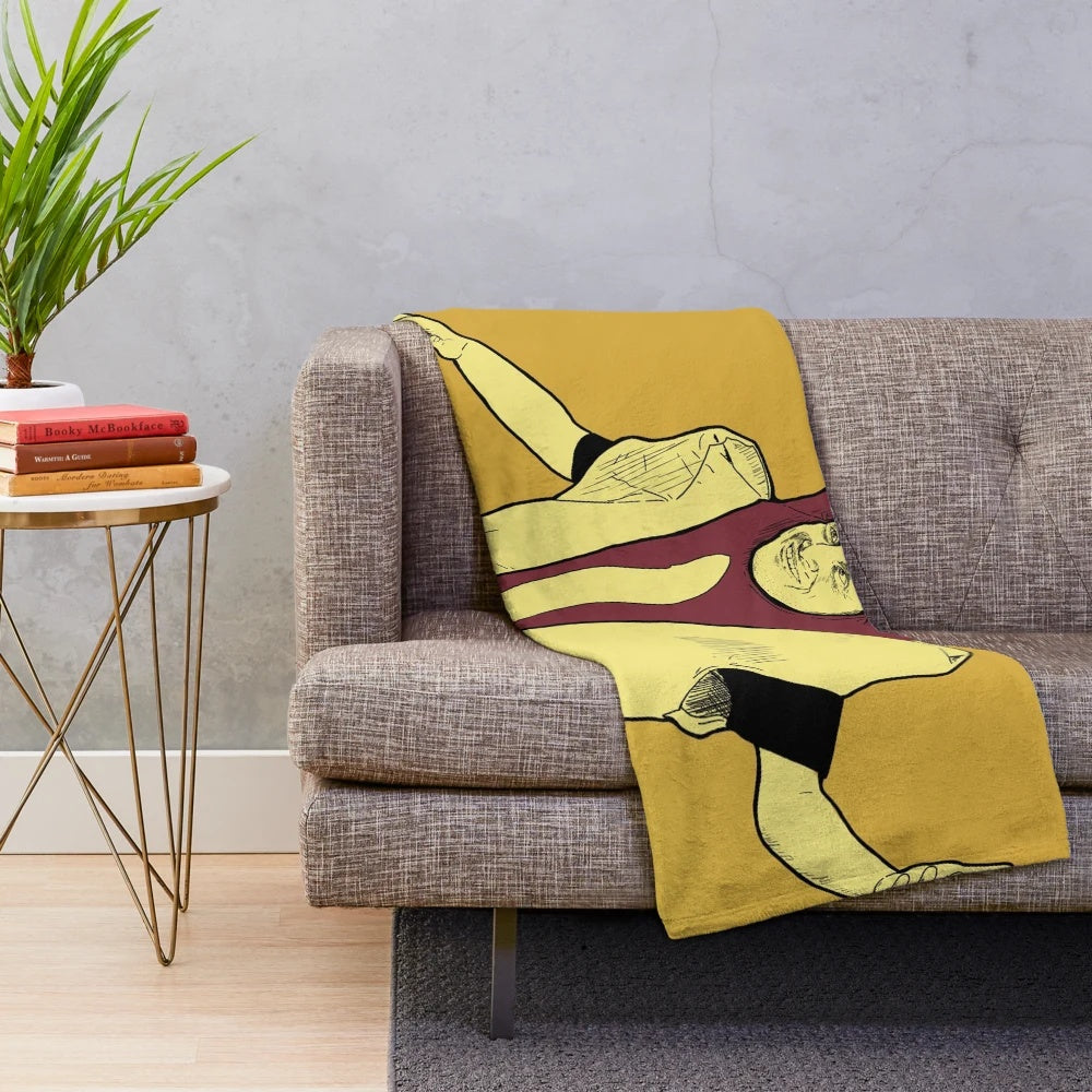 Cozy plush blanket featuring a hot dog car crash design from the popular Netflix comedy I Think You Should Leave
