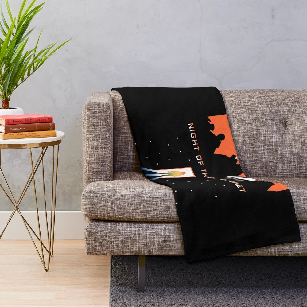 Comet-themed plush blanket inspired by the classic sci-fi horror comedy movie