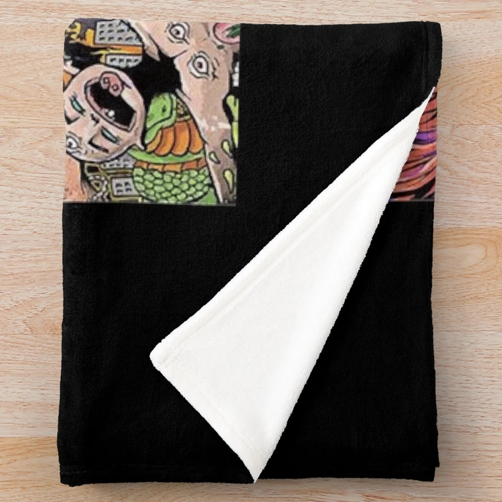 Plush indie rock-inspired blanket for cozy comfort