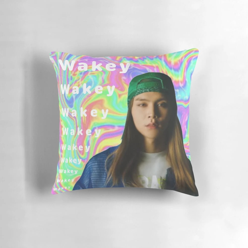 Soft and cozy NCT Johnny Wakey Wakey pillow case, featuring the beloved K-pop idol.