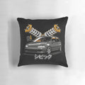 Honda Civic inspired throw pillow with vibrant design