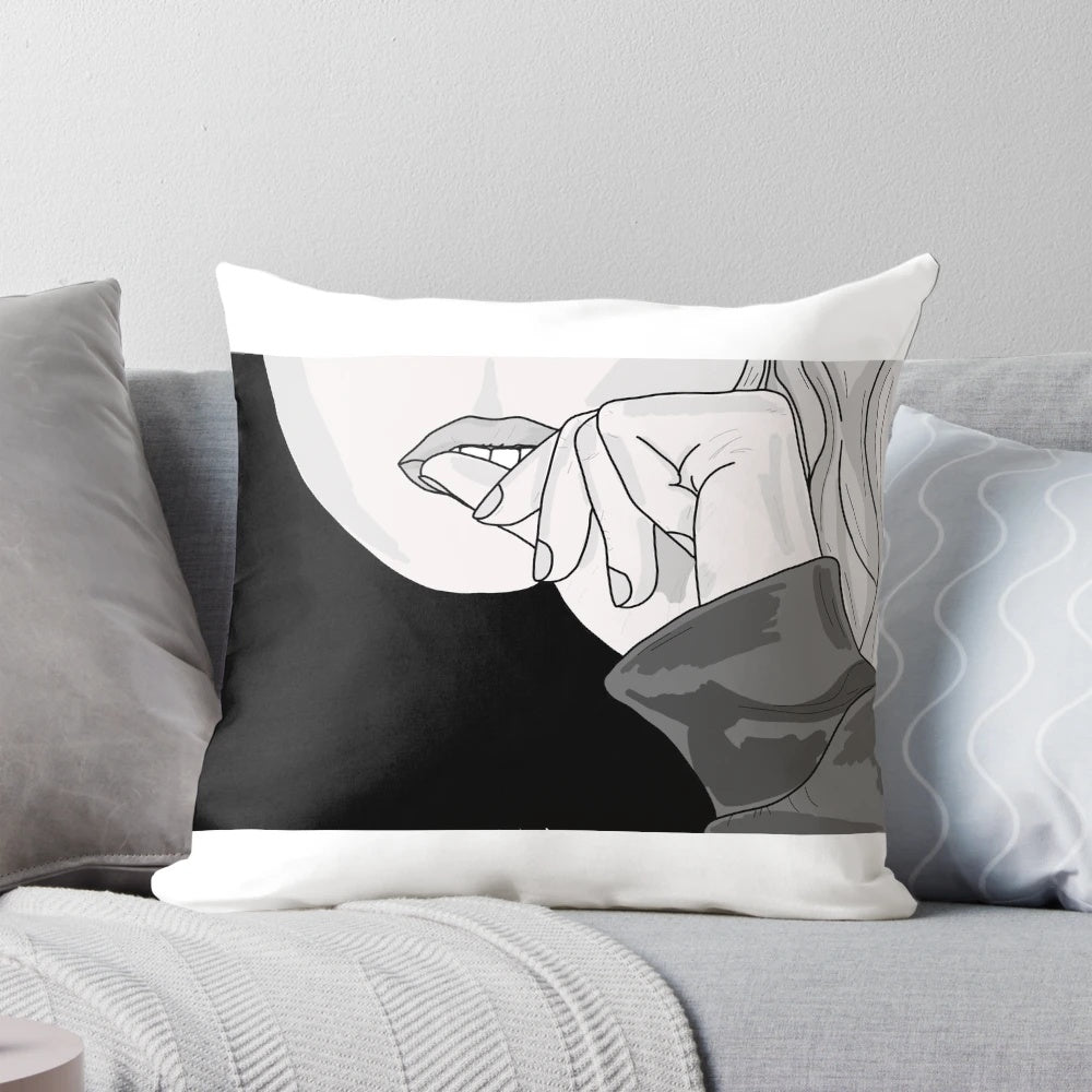 Soft, cozy pillow designed to soothe anxious thoughts and promote restful sleep