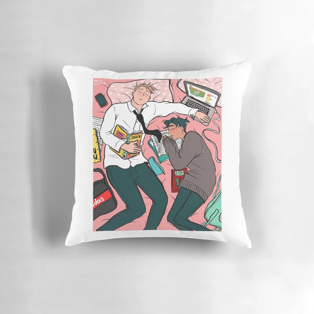 Alice Oseman-inspired sleep pillow with soft, cozy design