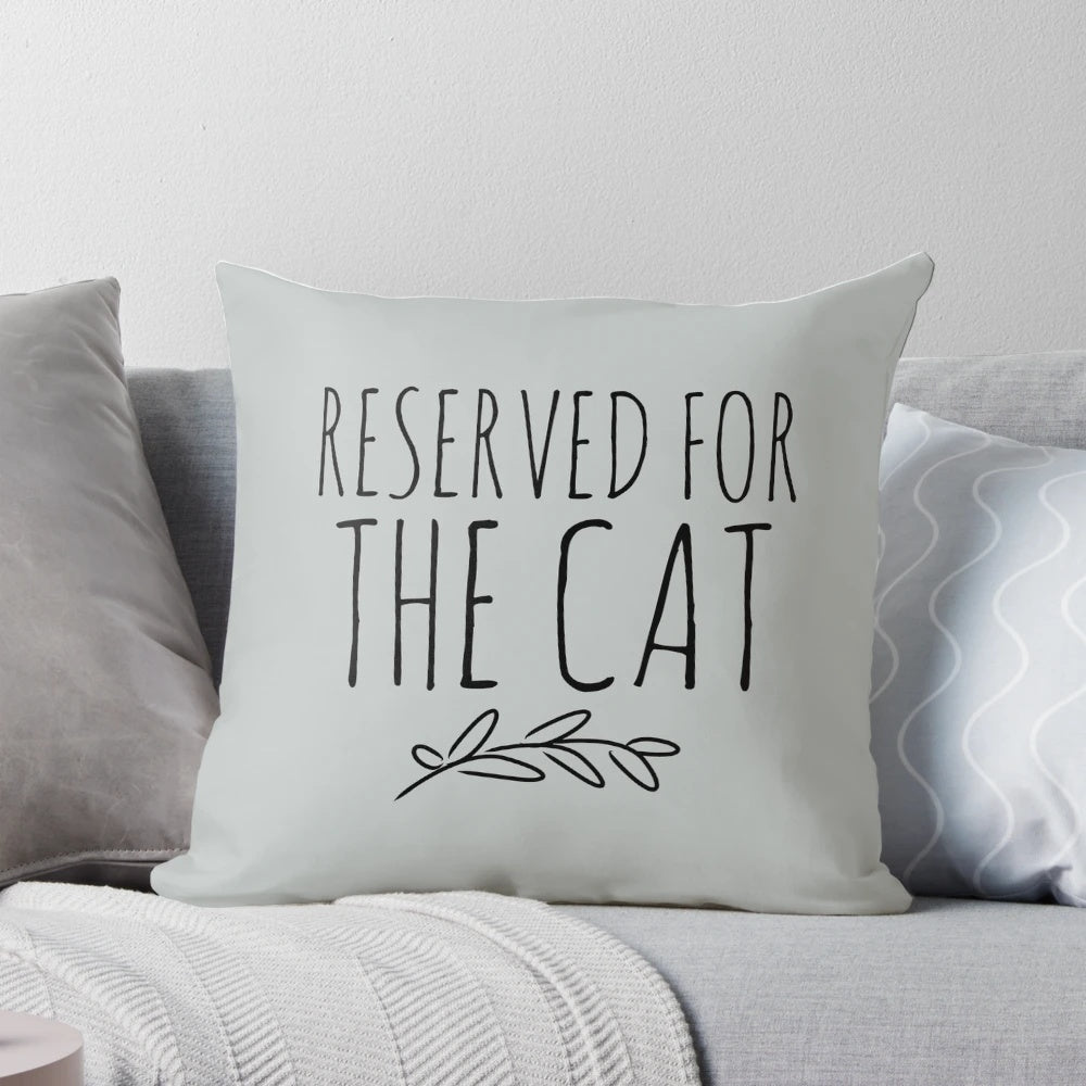 Soft and cozy cat-themed pillow for pet owners
