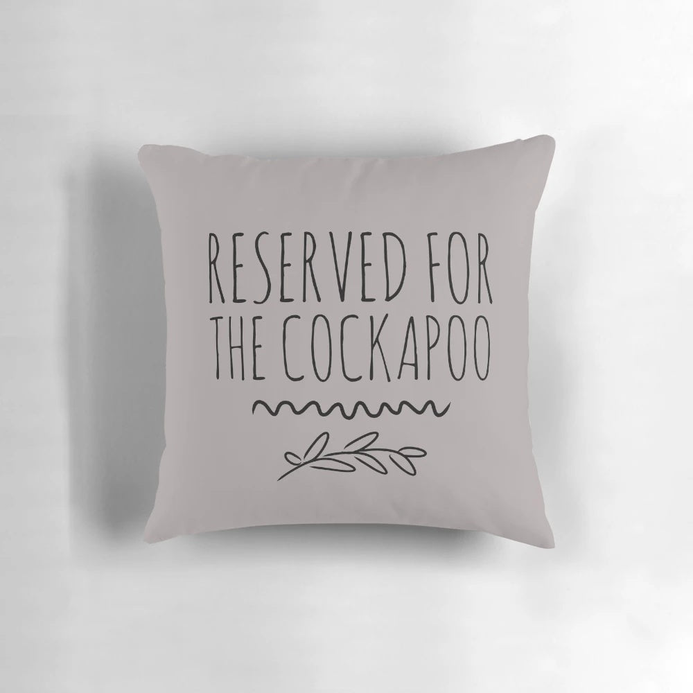 Soft cockapoo-themed dog pillow for pet beds