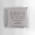 Soft cockapoo-themed dog pillow for pet beds