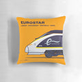 Soft, supportive Eurostar train pillow for enhanced comfort during high-speed rail travel