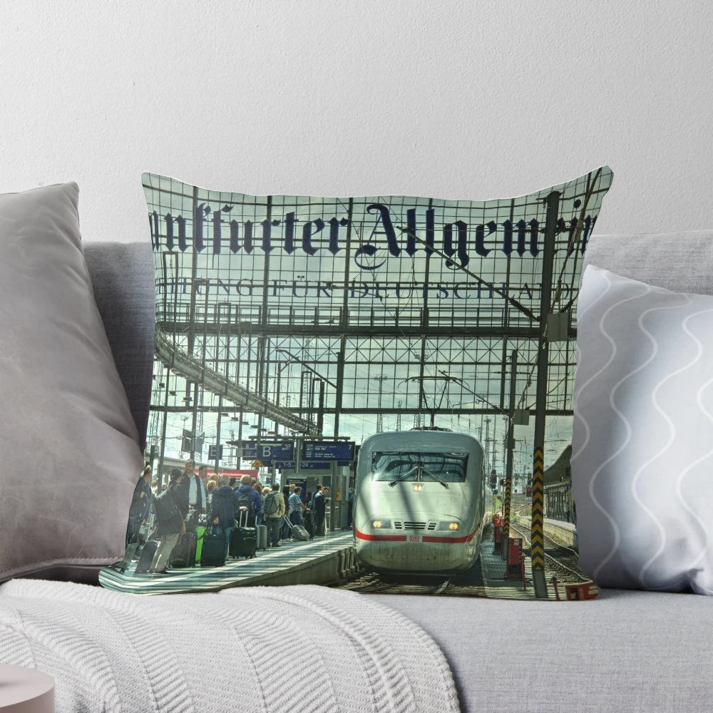 Frankfurt ICE Train Pillow - Supportive Travel Accessory for German Railway Journeys
