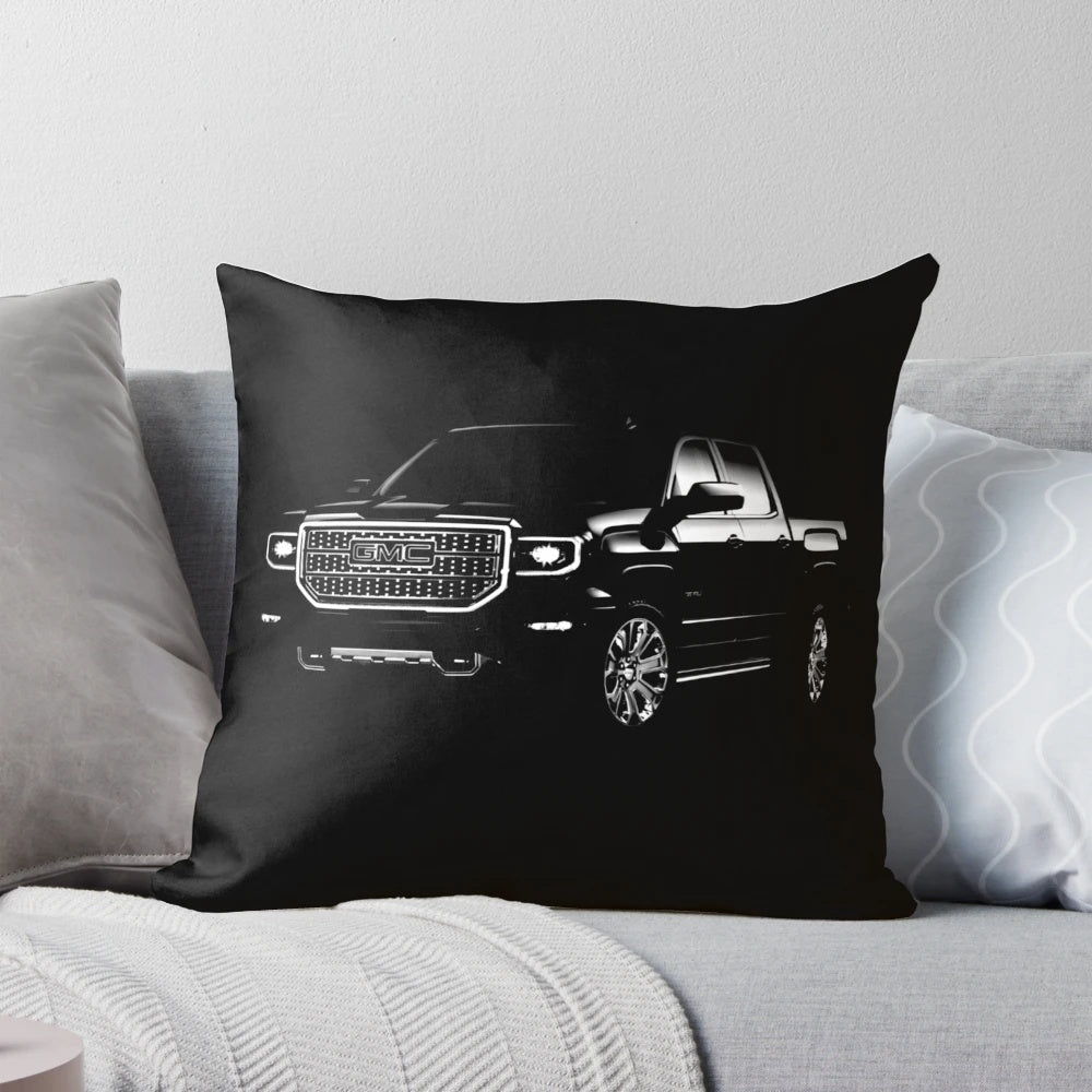 Soft, plush pillow featuring the GMC Sierra Denali logo for truck fans