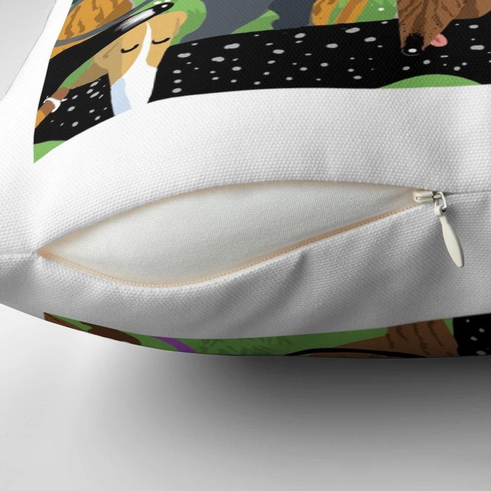 A soft, high-quality pillow featuring a greyhound design, perfect for adding a touch of elegance to your living space.