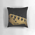 Soft, plush pillow featuring an electric guitar design, perfect for music lovers.