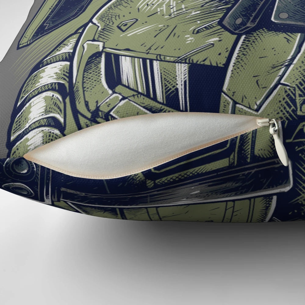 Soft and plush Gundam Zaku anime-themed pillow