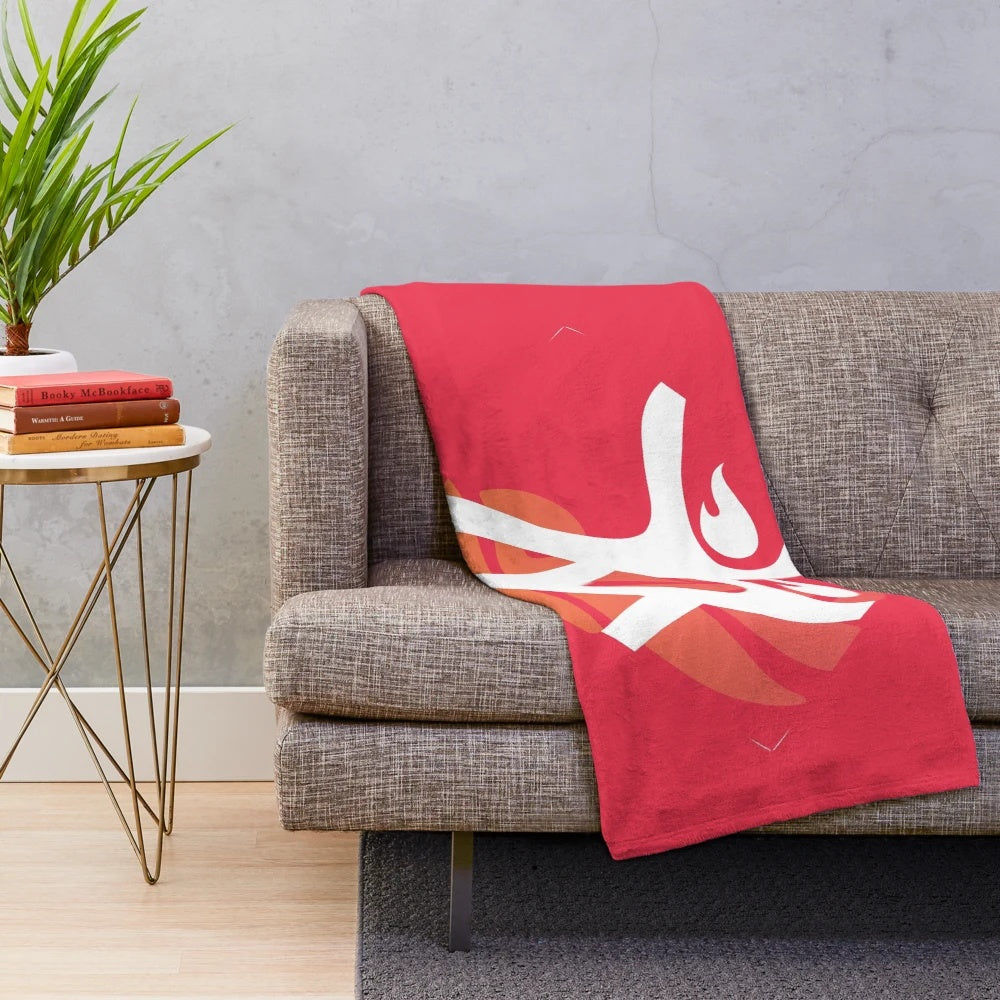 Gymnastics-themed plush blanket for sports and fitness enthusiasts
