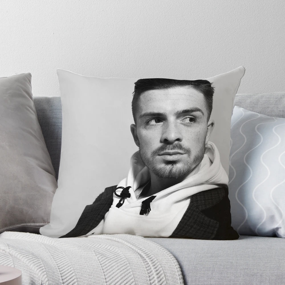 Jack Grealish-inspired decorative pillow for soccer fans