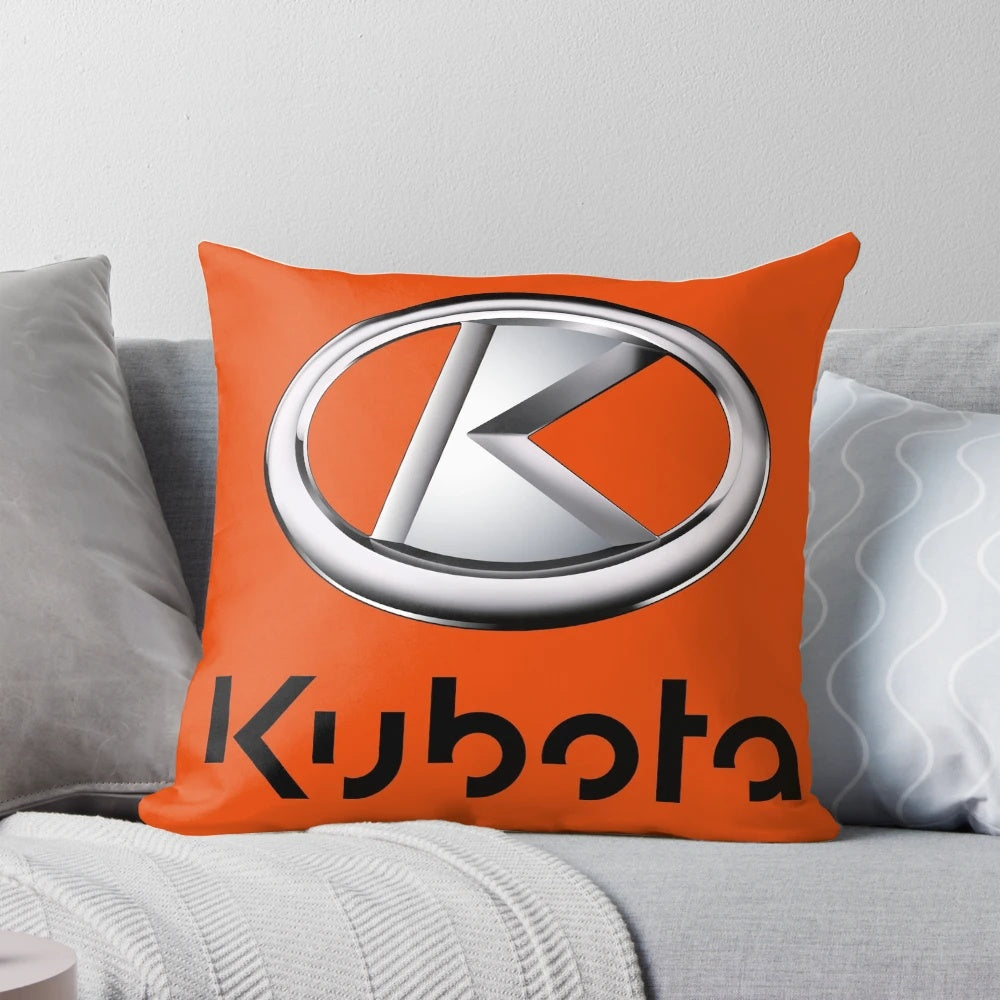 Kubota tractor logo pillow for comfortable farm and home decor