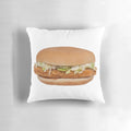 Soft, plush pillow in the shape of a McChicken sandwich