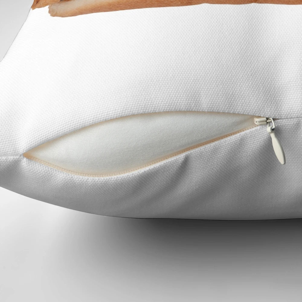Soft, plush pillow in the shape of a McChicken sandwich
