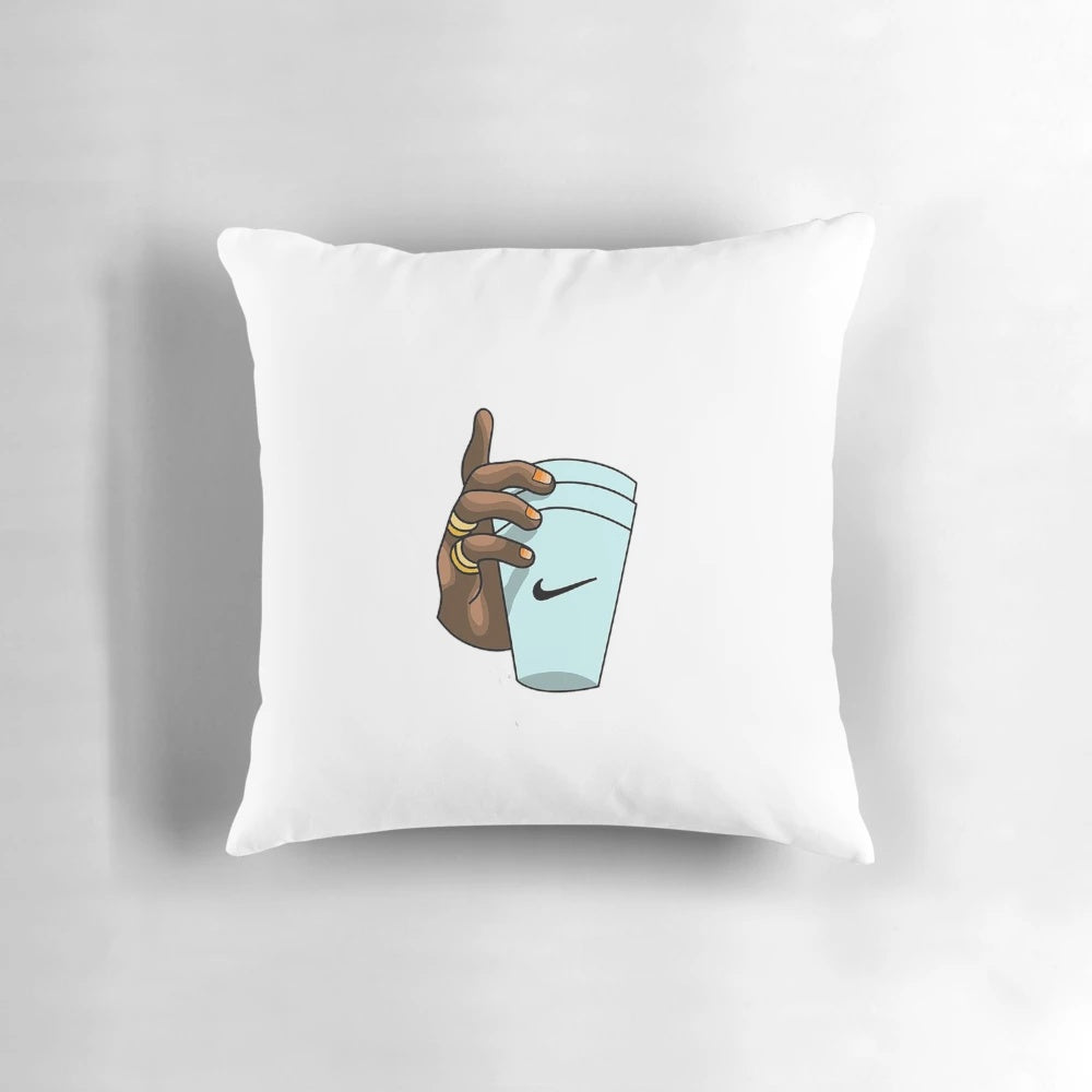 Soft, plush Nike logo pillow