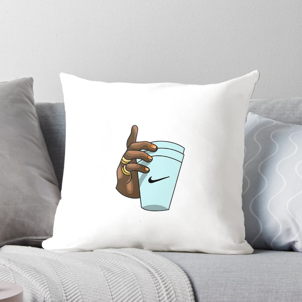 Soft, plush Nike logo pillow