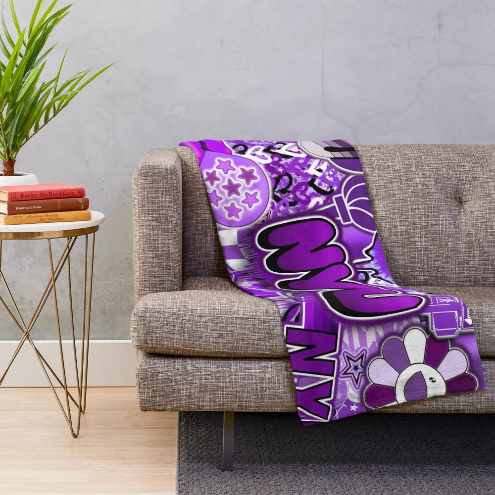 Soft and cozy NYU 2.0 plush blanket for college dorms and university gifts