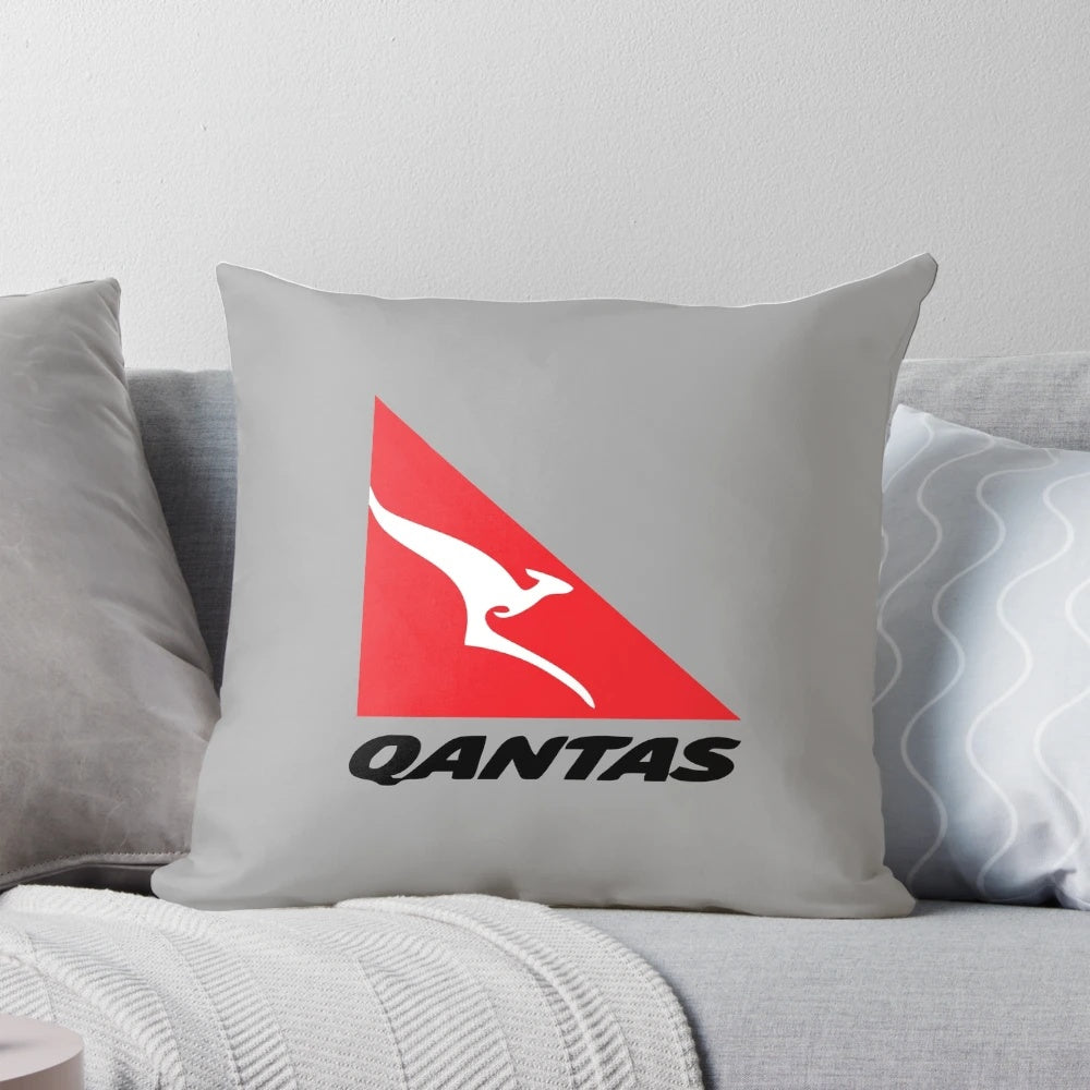 Plush Qantas Airlines pillow for cozy in-flight experience