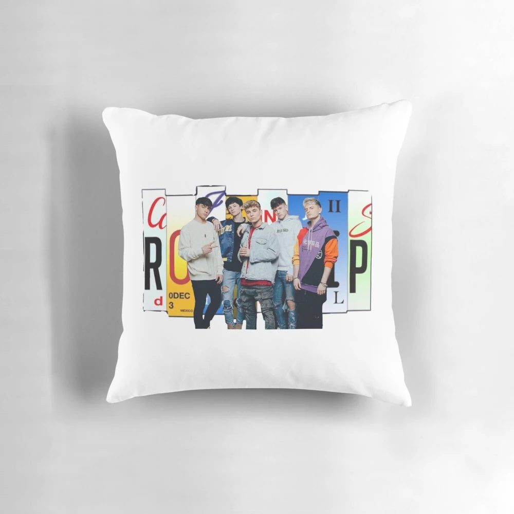 Soft, custom road trip pillow featuring RTTV cast members