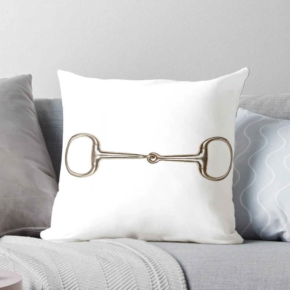 Snaffle Bit Decorative Pillow for Horse Lovers