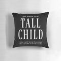 Tall child-sized pillow featuring a humorous design inspired by comedian John Mulaney's comedy routines.