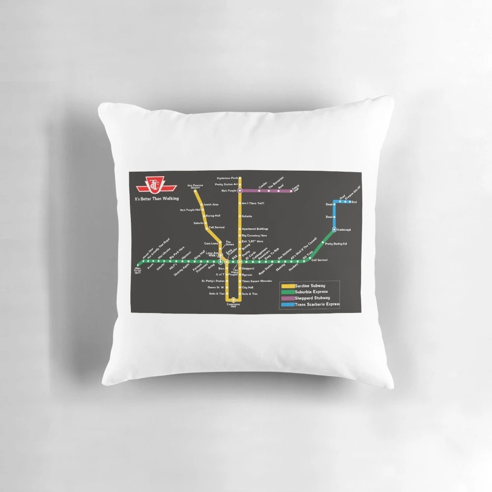 Cozy TTC transit pillow for a comfortable journey through Toronto's subway system