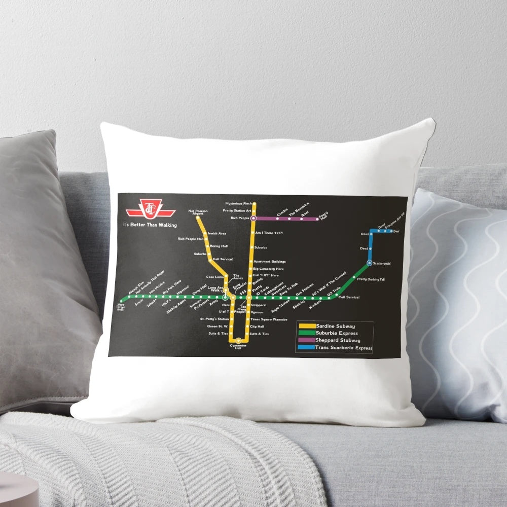 Cozy TTC transit pillow for a comfortable journey through Toronto's subway system