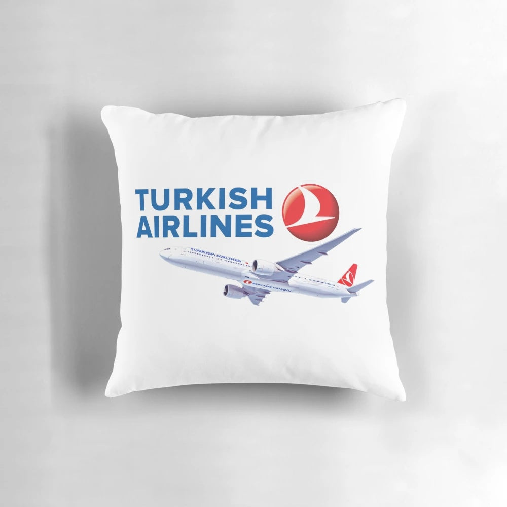 Turkish Airlines branded travel pillow with soft, high-quality design