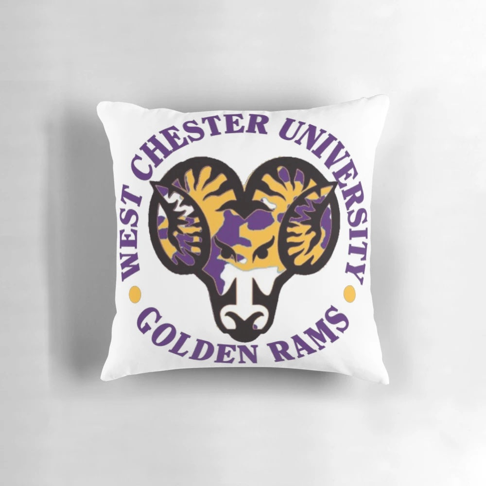 West Chester University Pillow with Golden Rams Camouflage Pattern