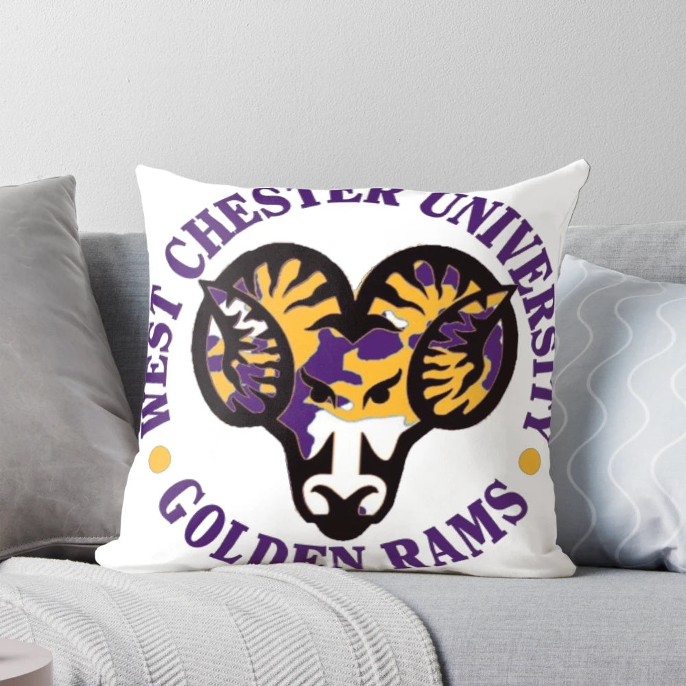 West Chester University Pillow with Golden Rams Camouflage Pattern
