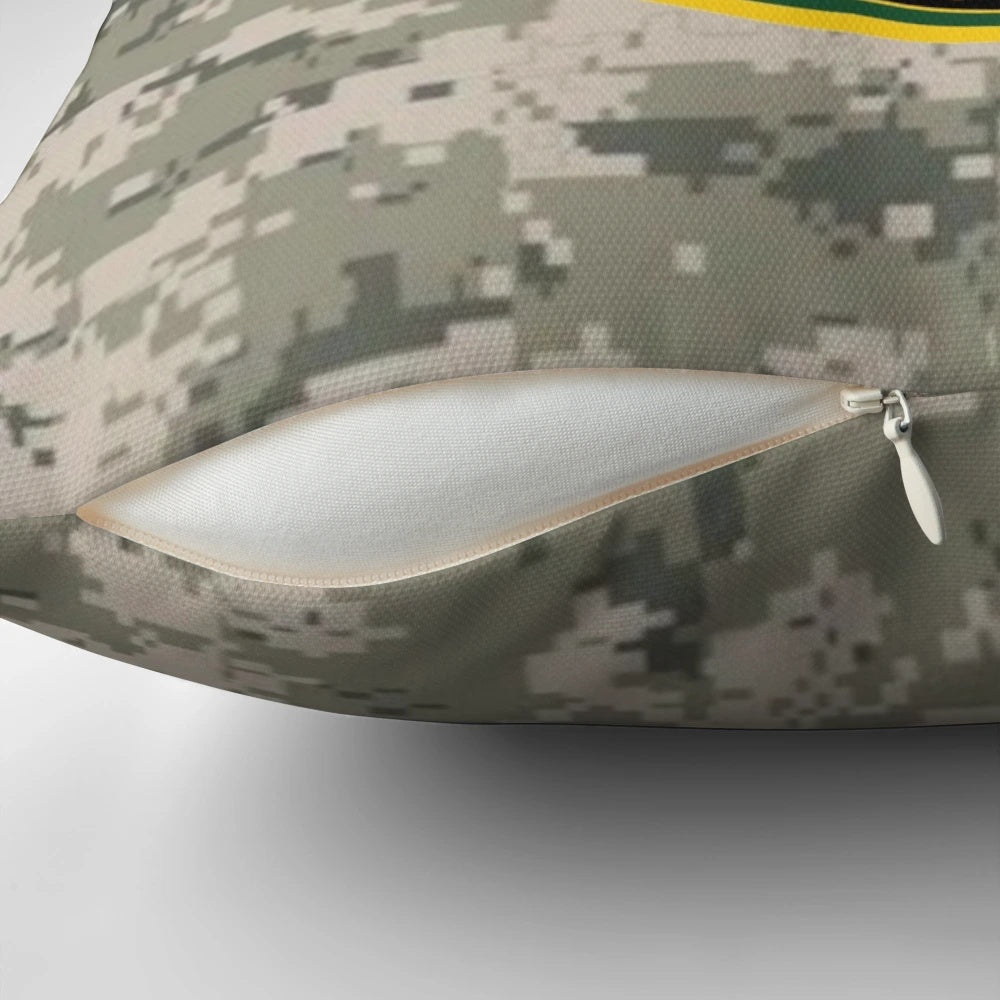 A soft, high-quality pillow featuring the iconic US Army camouflage design