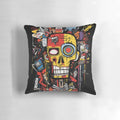 White pillow with red eye design, offering eye support and comfort for a good night's sleep.
