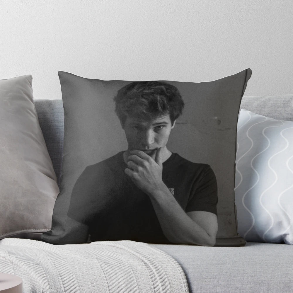 Cozy pillow featuring the image of German pop singer Wincent Weiss