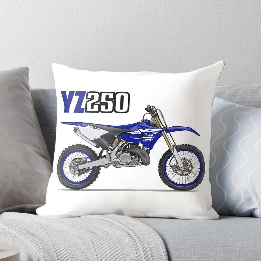YZ250 motorcycle pillow with a soft, supportive design for motocross and dirtbike enthusiasts