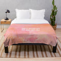Soft and cozy plush blanket with inspirational Christian design