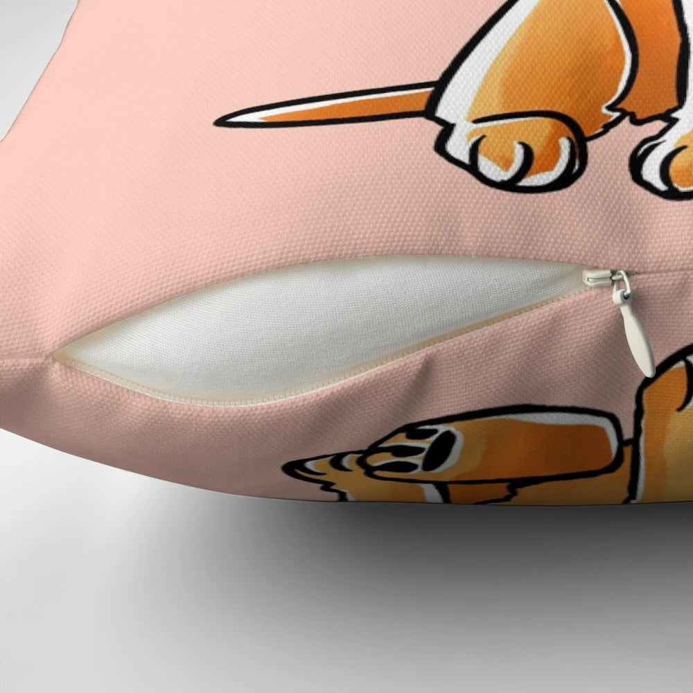 Soft, plush golden retriever puppy pillow with uplifting "It Will Be Okay" text