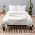 Soft, floral plush blanket featuring the Bible verse "God is within her, she will not fall" from Psalm 46:5