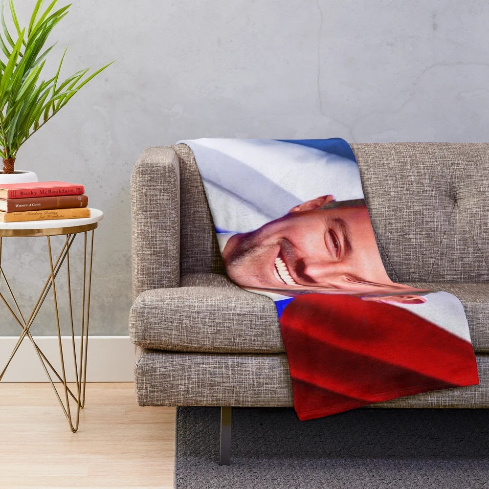 Soft and warm plush blanket featuring a Scottish football sports presenter