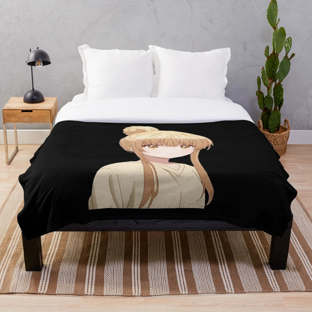 Soft and cozy angelic plush blanket with anime and manga inspired design