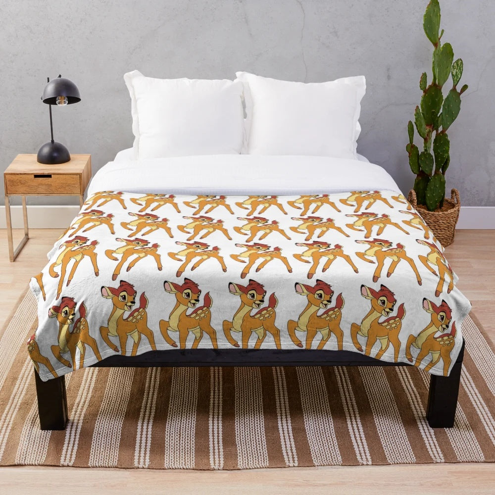 Bambi themed plush blanket
